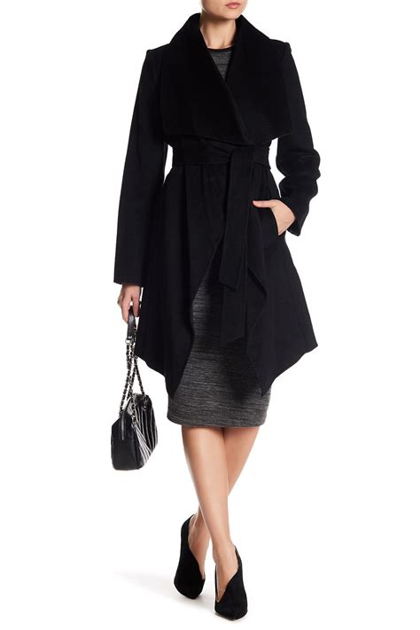 michael kors belted wool wrap coat|wool blend wrap coat.